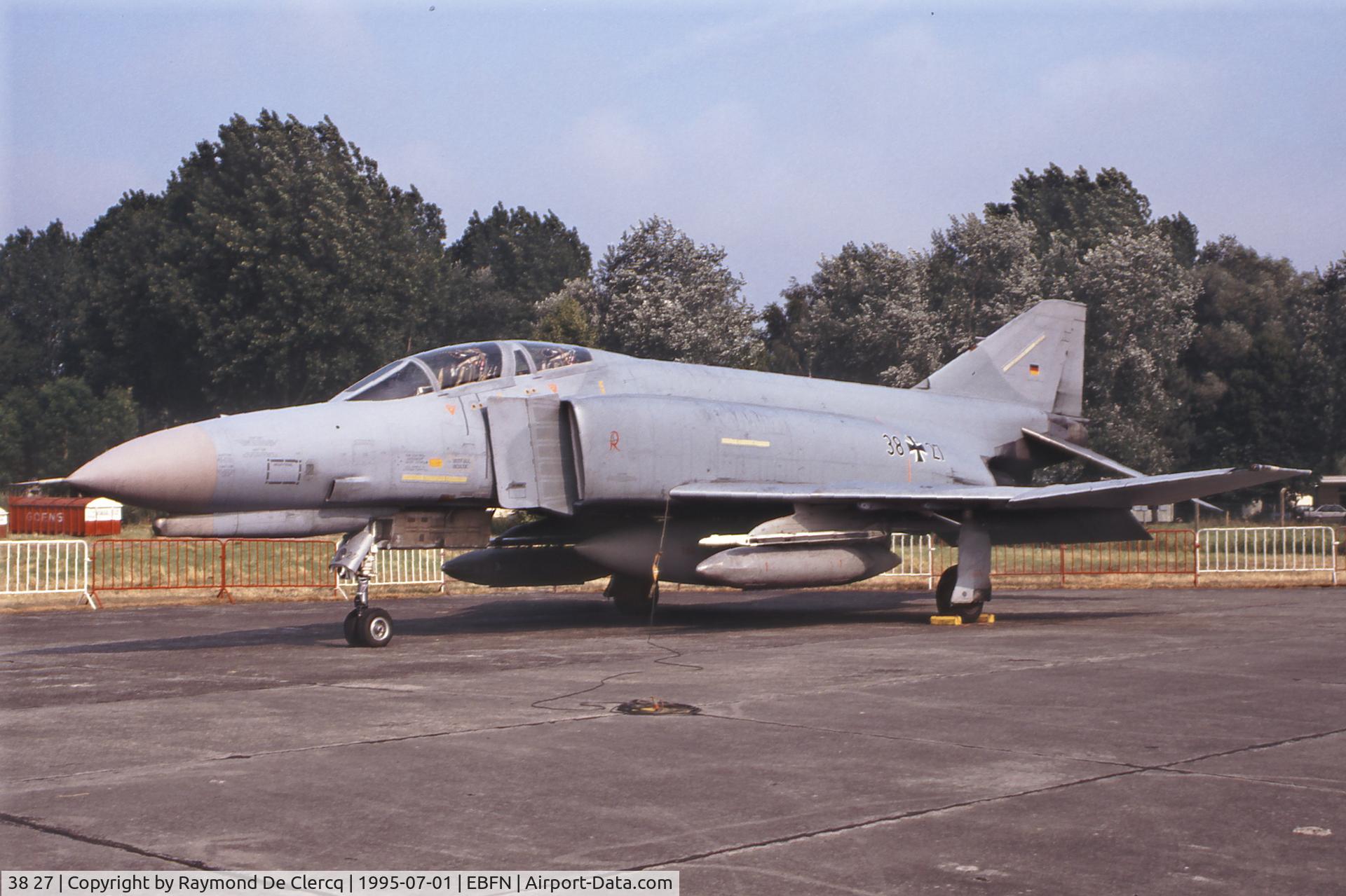 38 27, McDonnell Douglas F-4F Phantom II C/N 4685, ,Airshow Koksijde, 1-7-1995.
