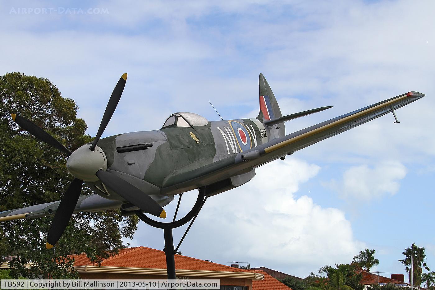 TB592, Supermarine 361 Spitfire LF.XVIe Replica C/N None, The Gate Guardian at the RAAFAWA  Museum at Bull Creek, Perth, WA