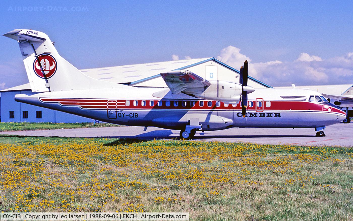 OY-CIB, 1986 ATR 42-300 C/N 007, Copenhagen Kastrup 6.9.88