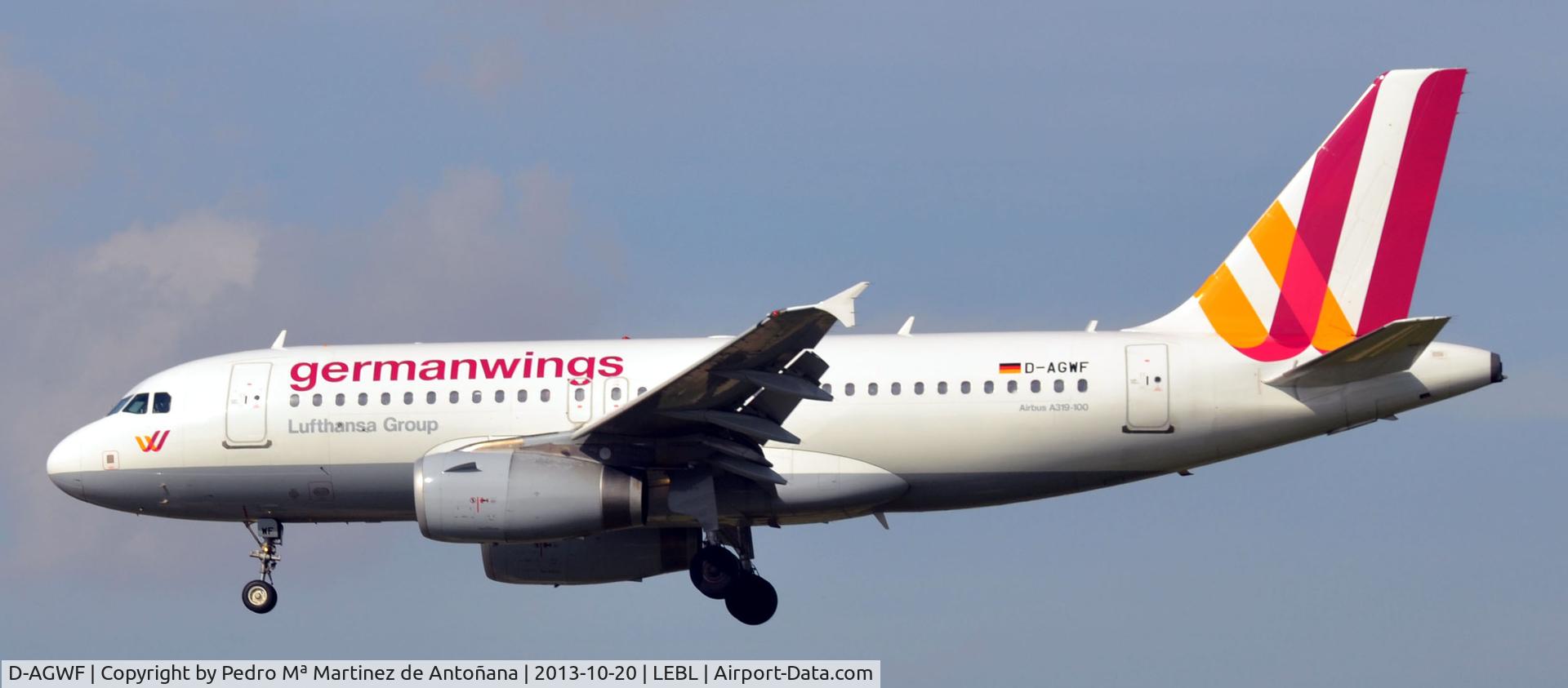 D-AGWF, 2007 Airbus A319-132 C/N 3172, Aeropuerto El Prat Barcelona