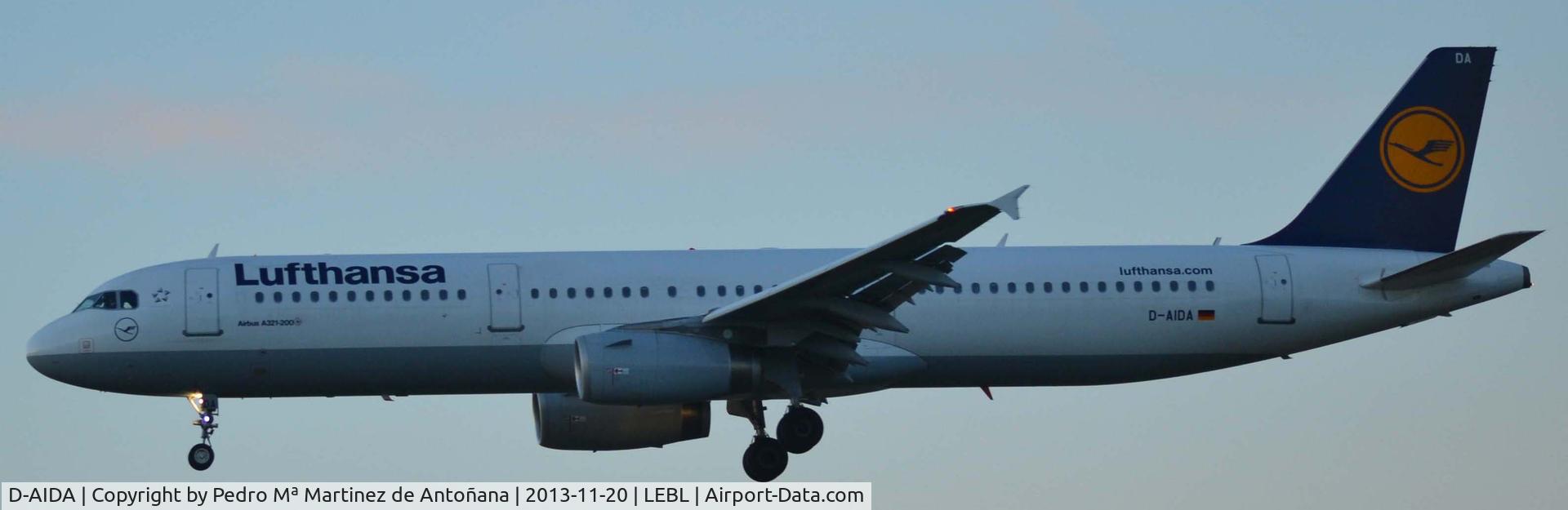 D-AIDA, 2010 Airbus A321-231 C/N 4360, Aeropuerto El Prat Barcelona