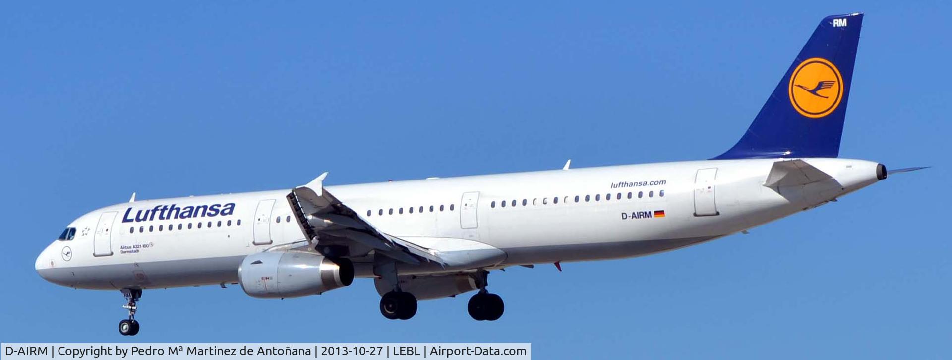 D-AIRM, 1994 Airbus A321-131 C/N 0518, Aeropuerto El Prat Barcelona