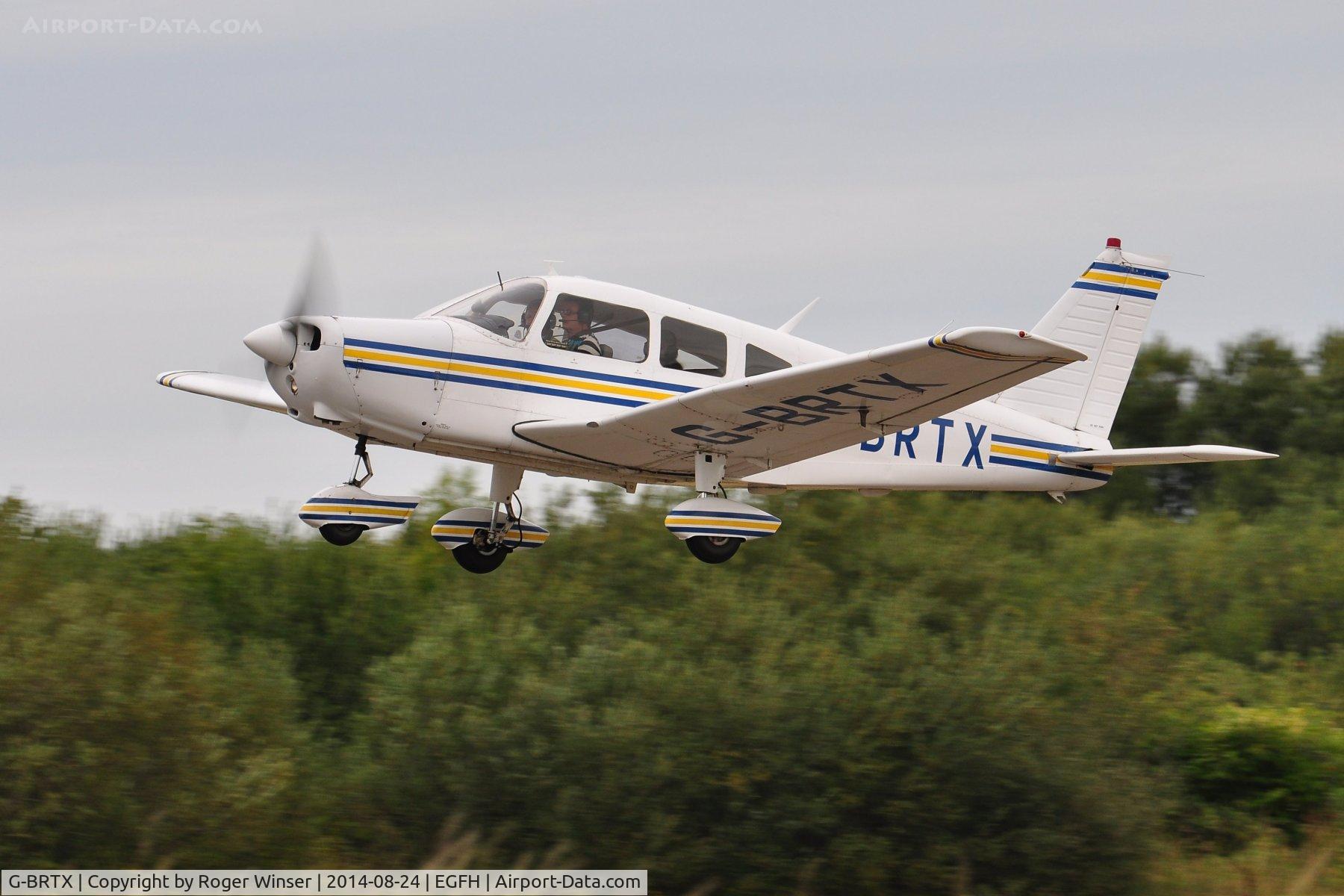 G-BRTX, 1976 Piper PA-28-151 Cherokee Warrior C/N 28-7615085, Resident Piper Cherokee Warrior operated by Cambrian Flying Club. Previously registered N8307C