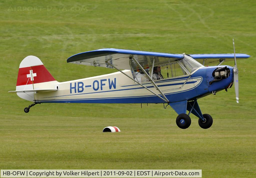 HB-OFW, 1944 Piper L-4H Grasshopper (J3C-65D) C/N 12273, at Hahnweide