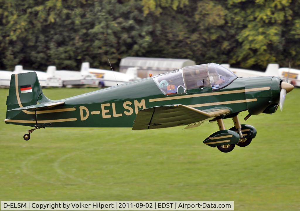 D-ELSM, 1957 Jodel D-117A Grand Tourisme C/N 839, at Hahnweide