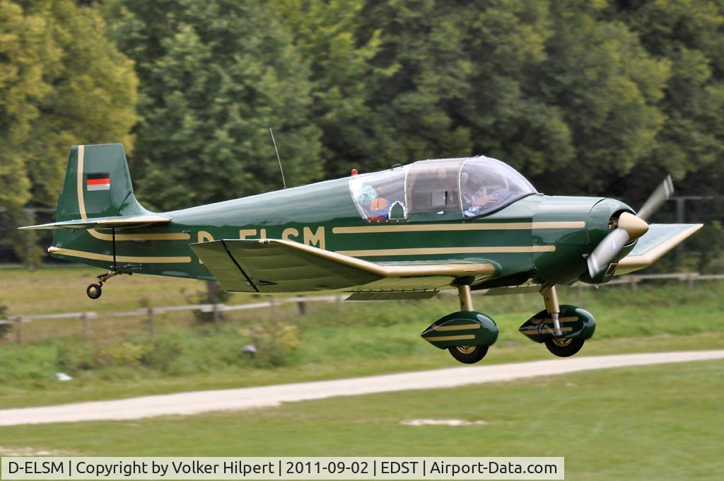D-ELSM, 1957 Jodel D-117A Grand Tourisme C/N 839, at Hahnweide