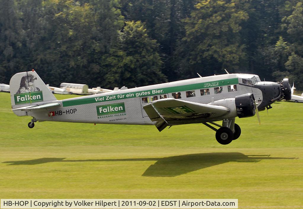 HB-HOP, 1939 Junkers Ju-52/3m g4e C/N 6610, at Hahnweide