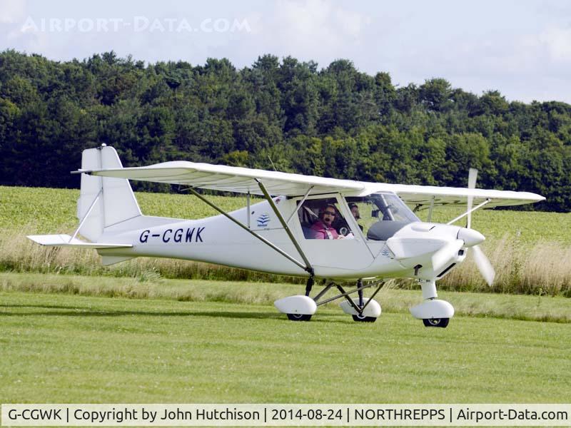 G-CGWK, 2011 Comco Ikarus C42 FB80 C/N 1103-7133, Photo taken at Northrepps Aerodrome this is a privately owned airfield south west of the village of Northrepps, North Norfolk, England approximately 3 mi south south east of Cromer