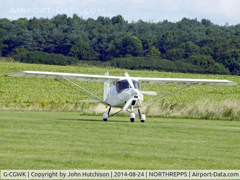G-CGWK, 2011 Comco Ikarus C42 FB80 C/N 1103-7133, Photo taken at Northrepps Aerodrome this is a privately owned airfield south west of the village of Northrepps, North Norfolk, England approximately 3 mi south south east of Cromer