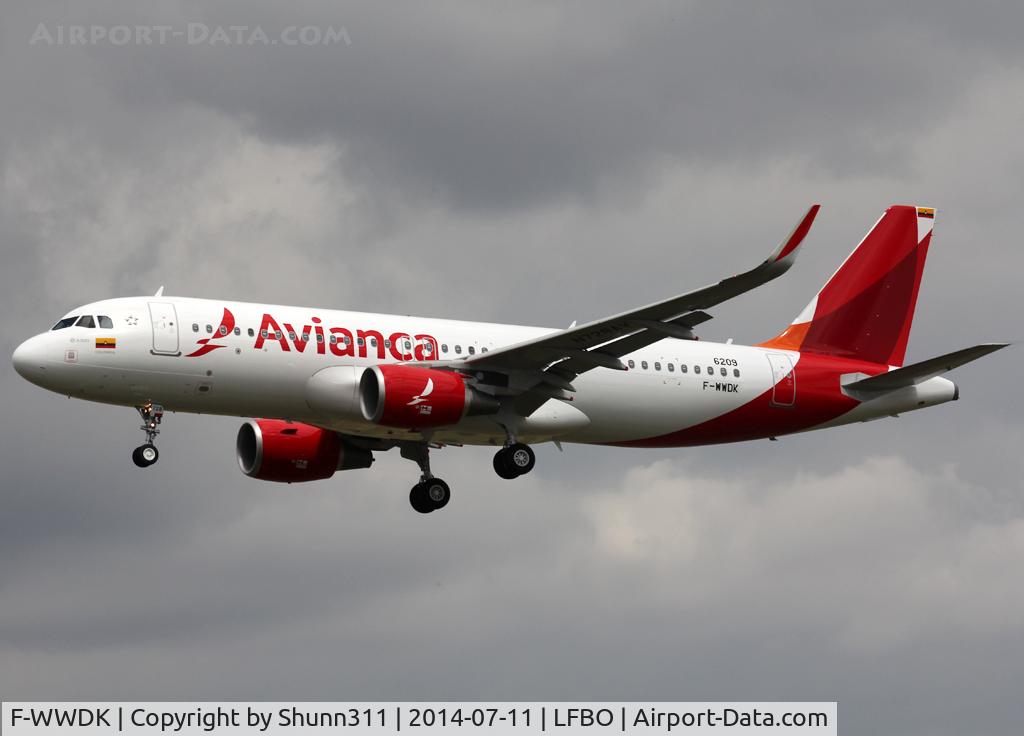 F-WWDK, 2014 Airbus A320-214 C/N 6209, C/n 6209 - To be N728AV