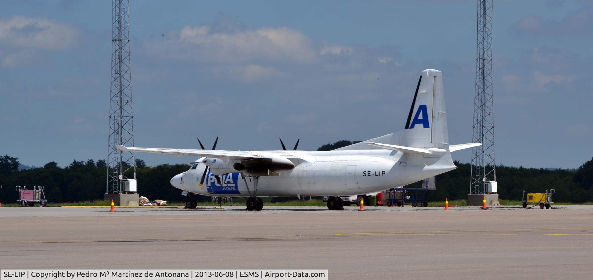 SE-LIP, 1989 Fokker F-27-500 Friendship C/N 20147, Aeropuerto Malmö Suecia