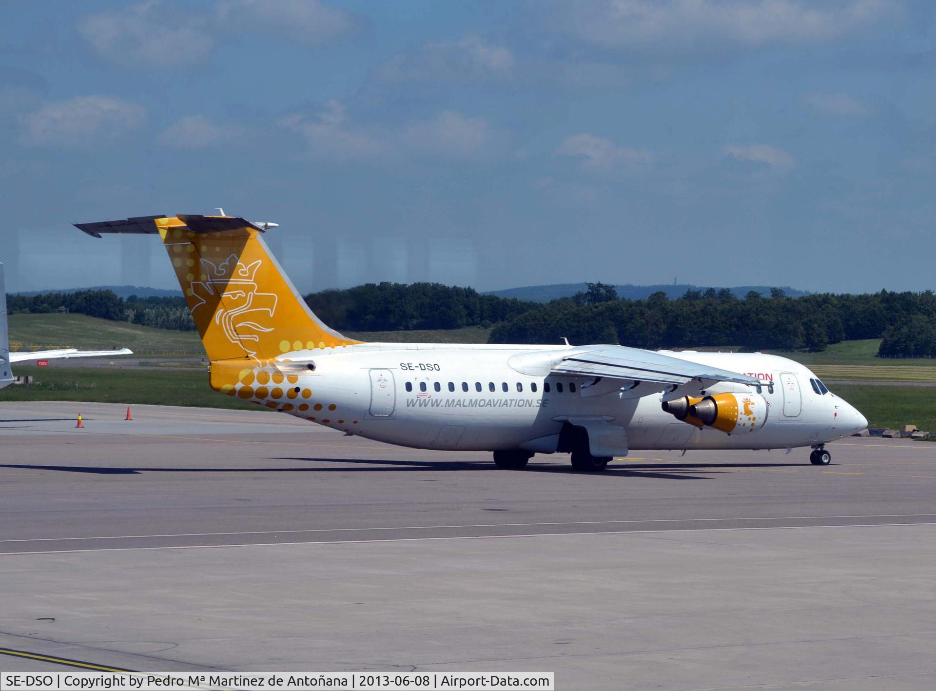 SE-DSO, 1992 British Aerospace Avro 146-RJ100A C/N E3221, Aeropuerto Malmö Suecia