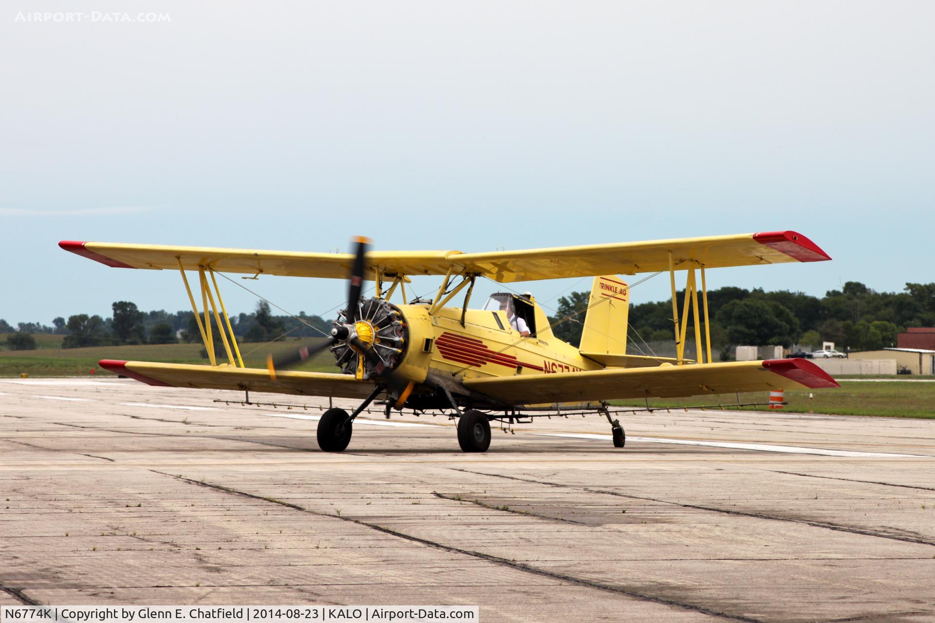 N6774K, 1978 Grumman-Schweizer G-164B C/N 463B, Taxiing for aerial demonstration at the air show