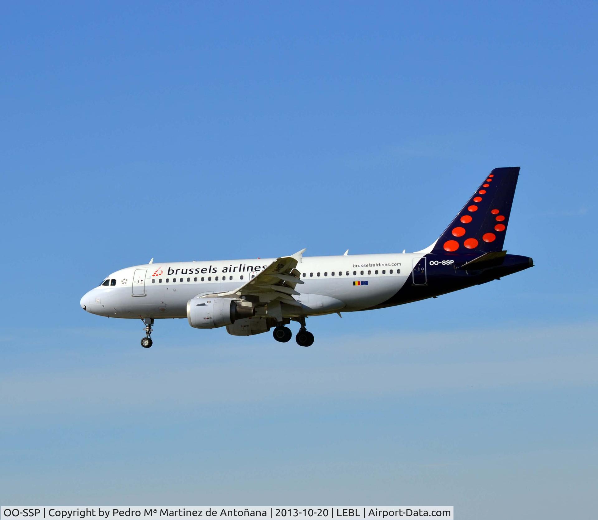 OO-SSP, 1996 Airbus A319-113 C/N 644, Aeropuerto El Prat Barcelona