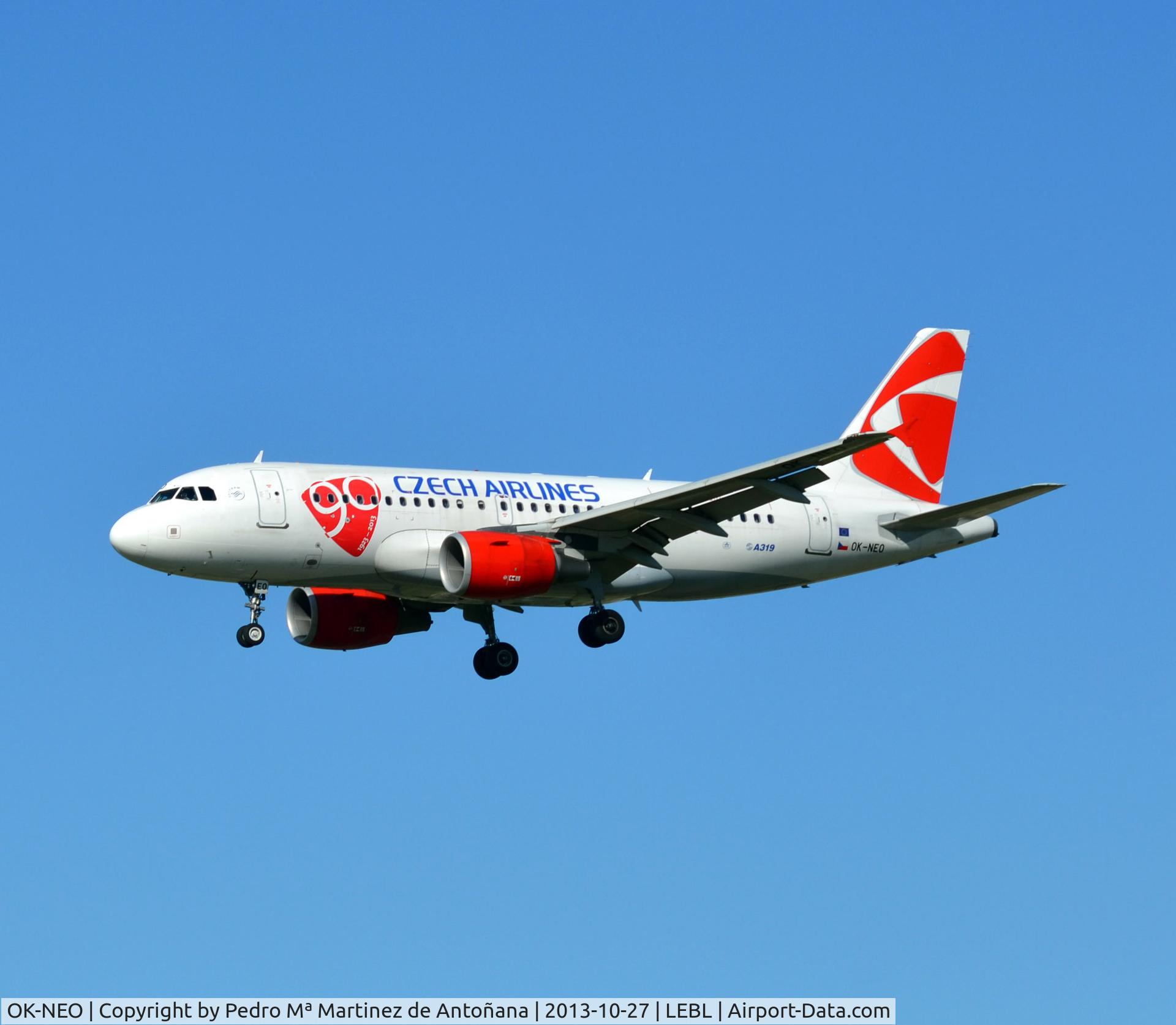 OK-NEO, 2008 Airbus A319-112 C/N 3452, Aeropuerto El Prat Barcelona