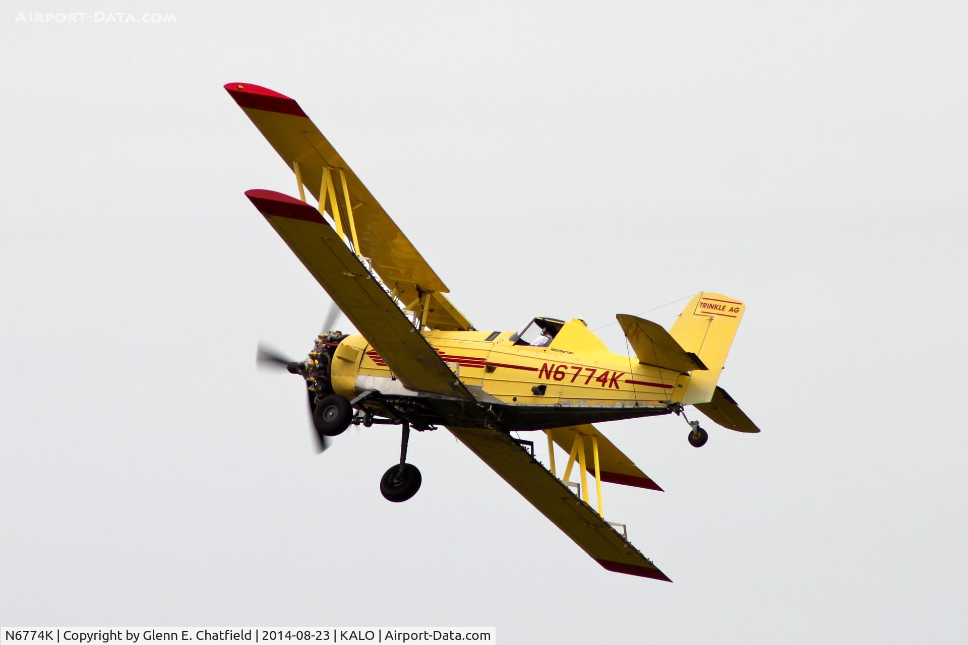 N6774K, 1978 Grumman-Schweizer G-164B C/N 463B, Aerial application demonstration at the air show