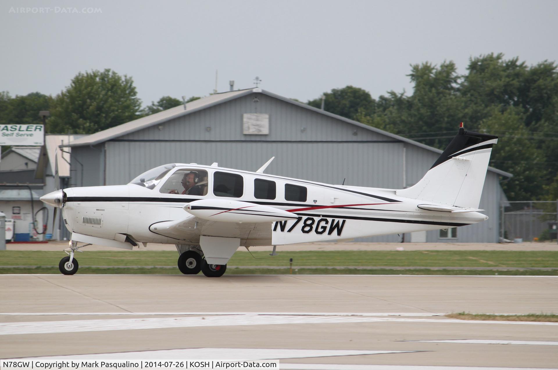 N78GW, 1978 Beech A36 Bonanza 36 C/N E-1351, Beech A36
