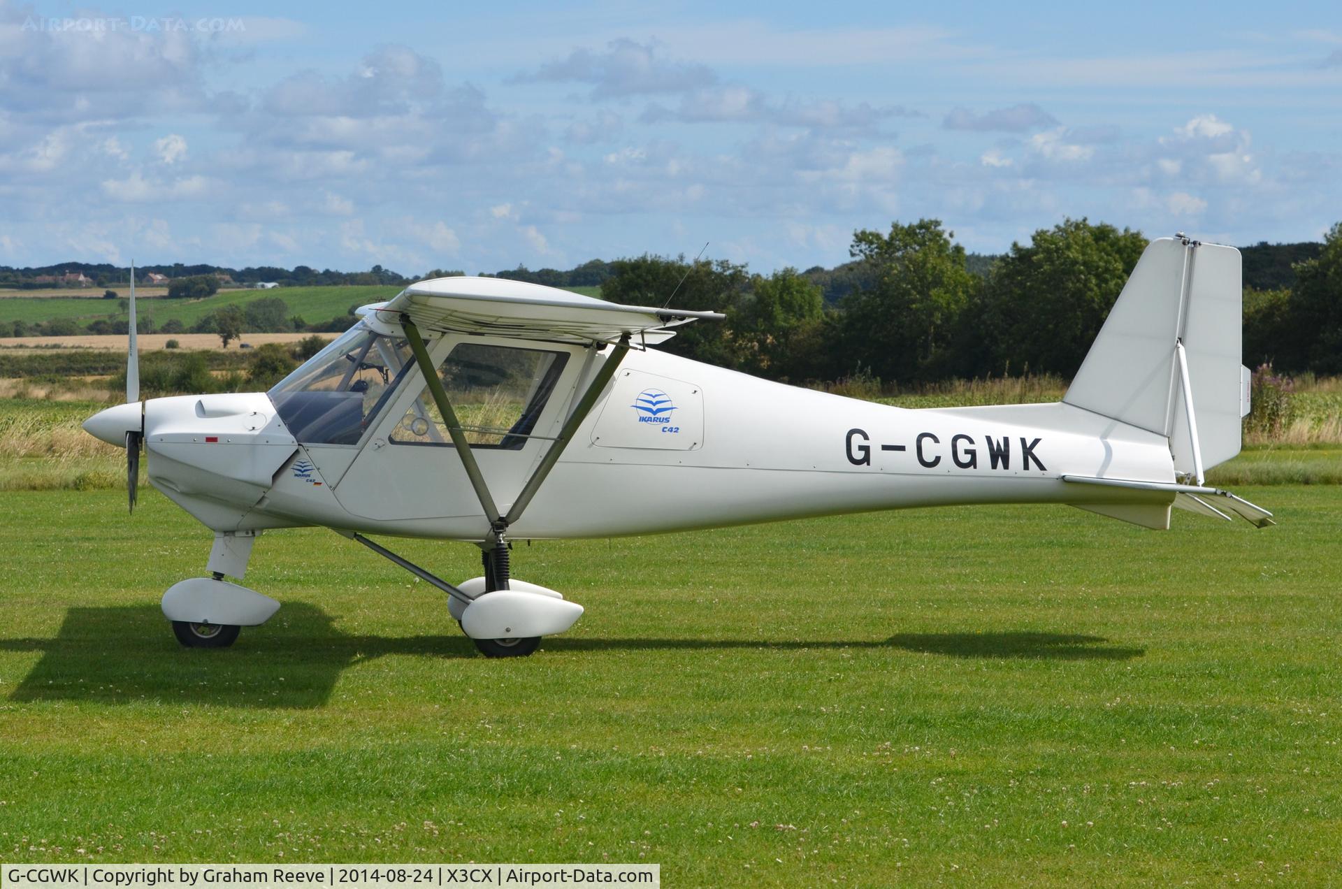 G-CGWK, 2011 Comco Ikarus C42 FB80 C/N 1103-7133, Parked at Northrepps.