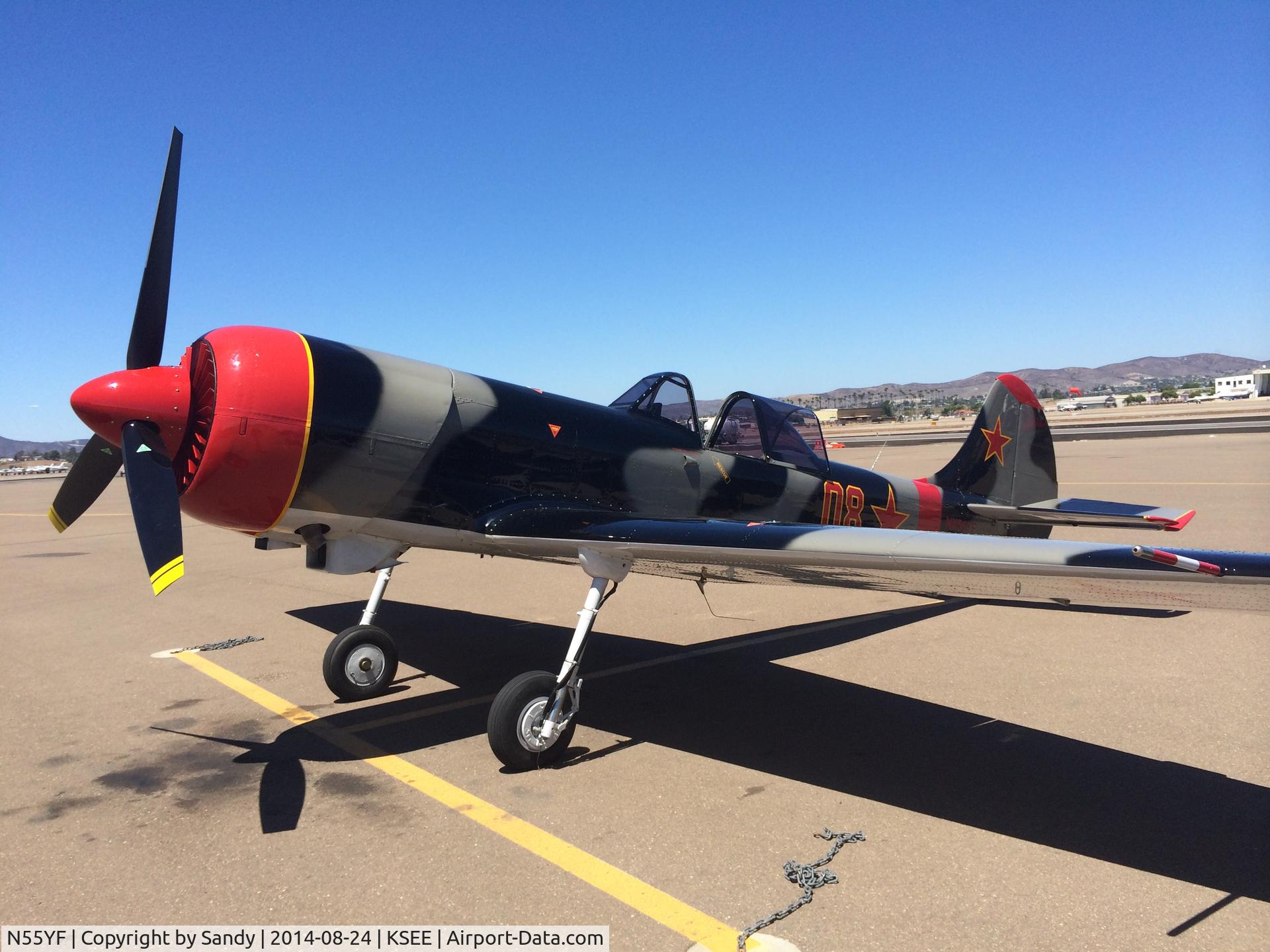 N55YF, 1985 Yakovlev Yak-50 C/N 853104, KSEE 8/24/14