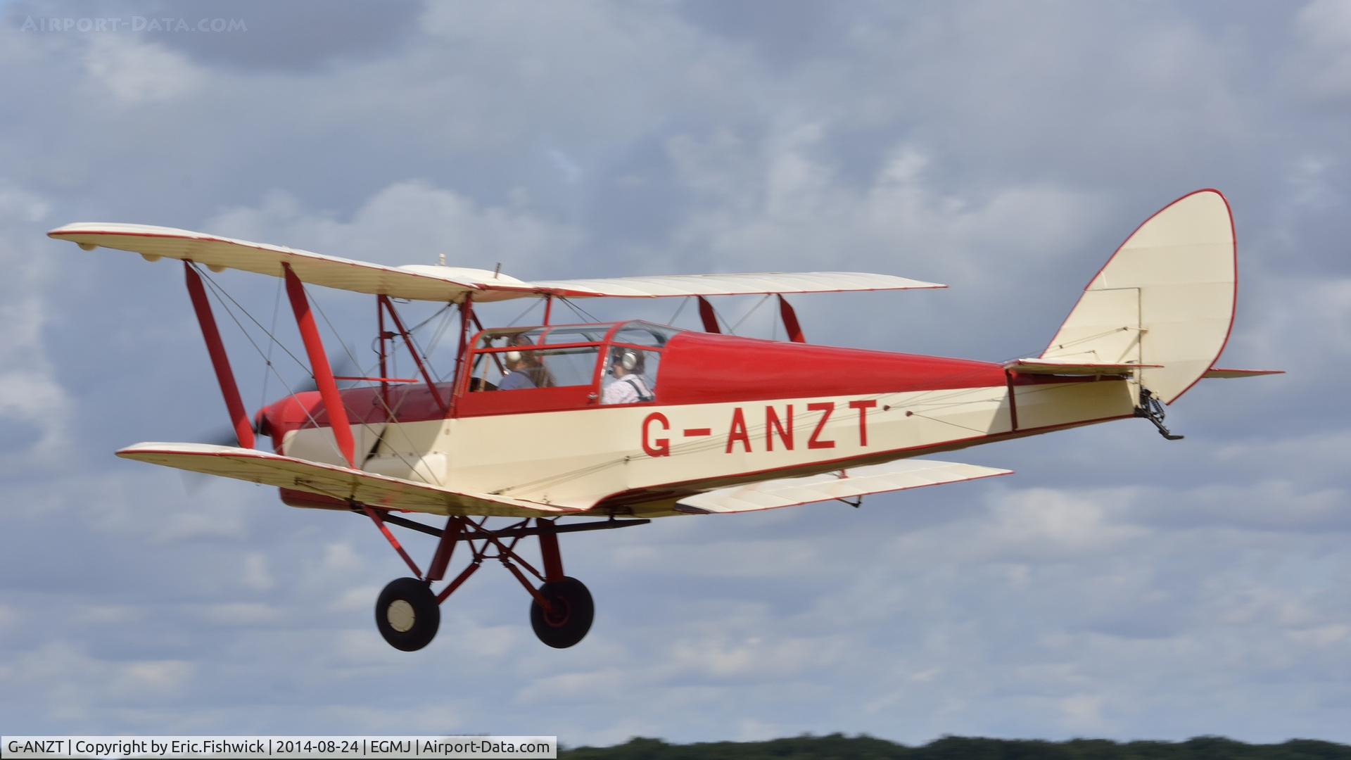 G-ANZT, 1957 Thruxton Jackaroo C/N 84176, 41. G-ANZT arriving at a superb Little Gransden Air & Car Show, Aug. 2014.