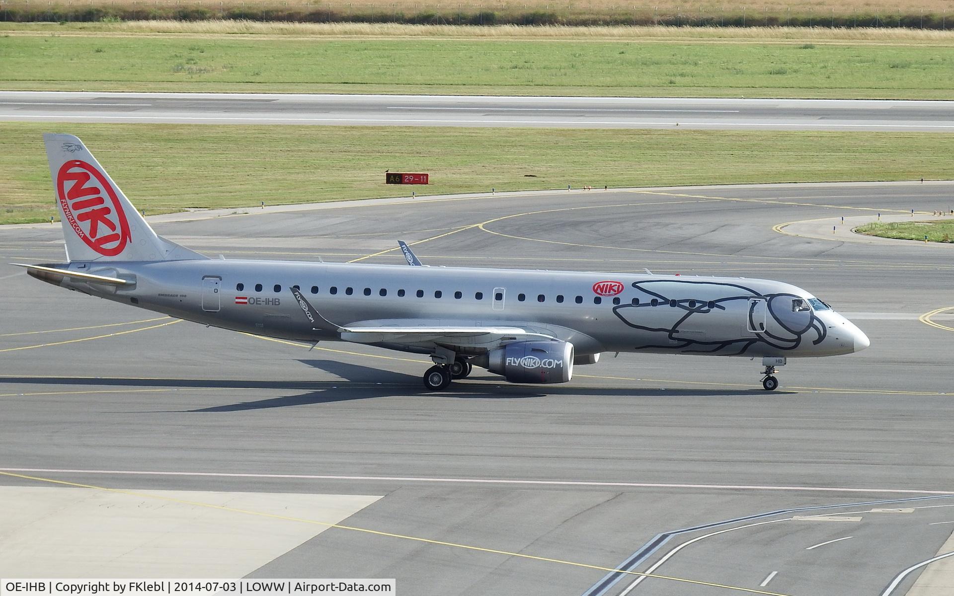 OE-IHB, 2009 Embraer 190LR (ERJ-190-100LR) C/N 19000294, Fly Niki