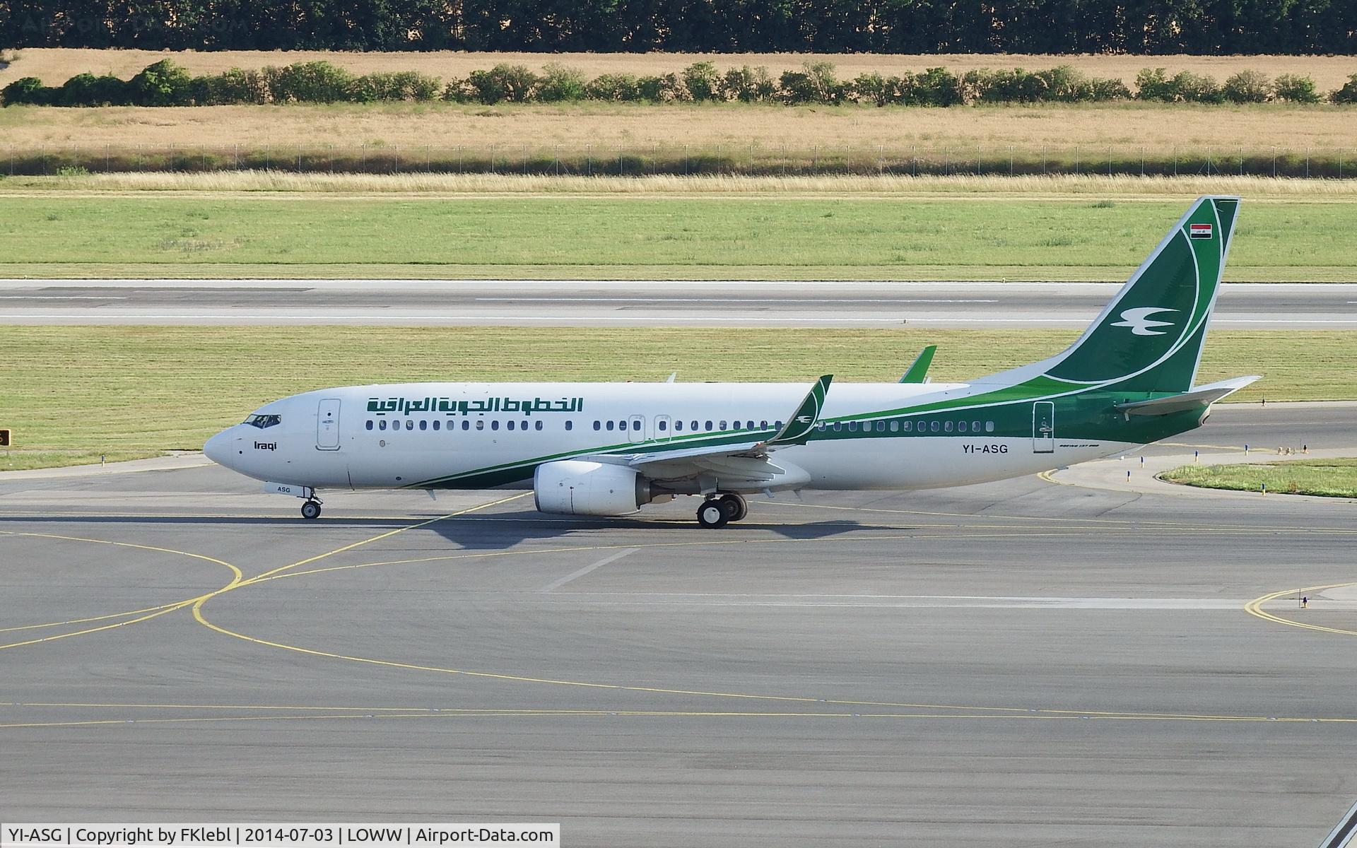 YI-ASG, 2014 Boeing 737-81Z C/N 40089, Iraqi Airways