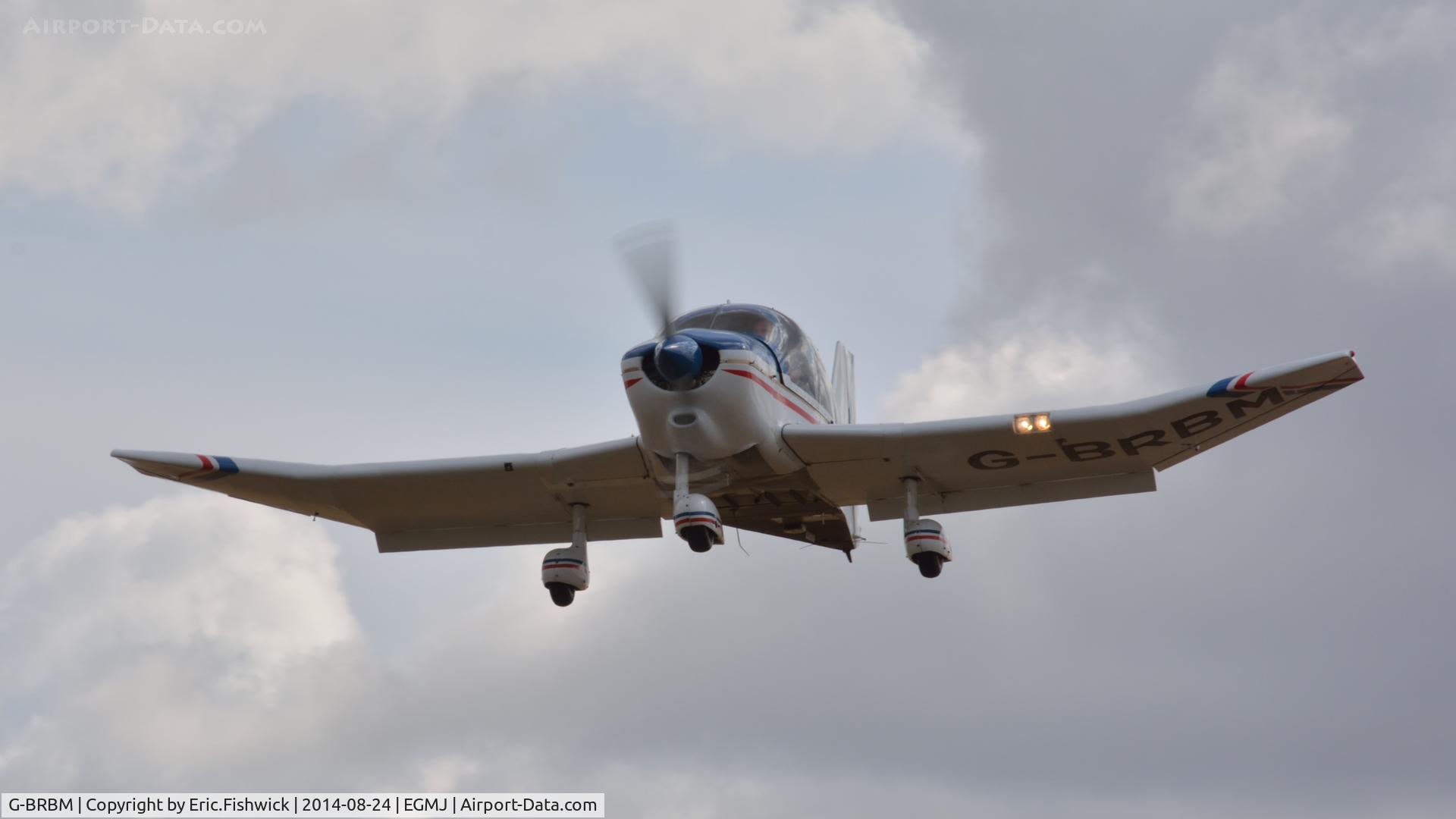 G-BRBM, 1989 Robin DR-400-180 Regent Regent C/N 1921, 43. G-BRBM arriving at a superb Little Gransden Air & Car Show, Aug. 2014.
