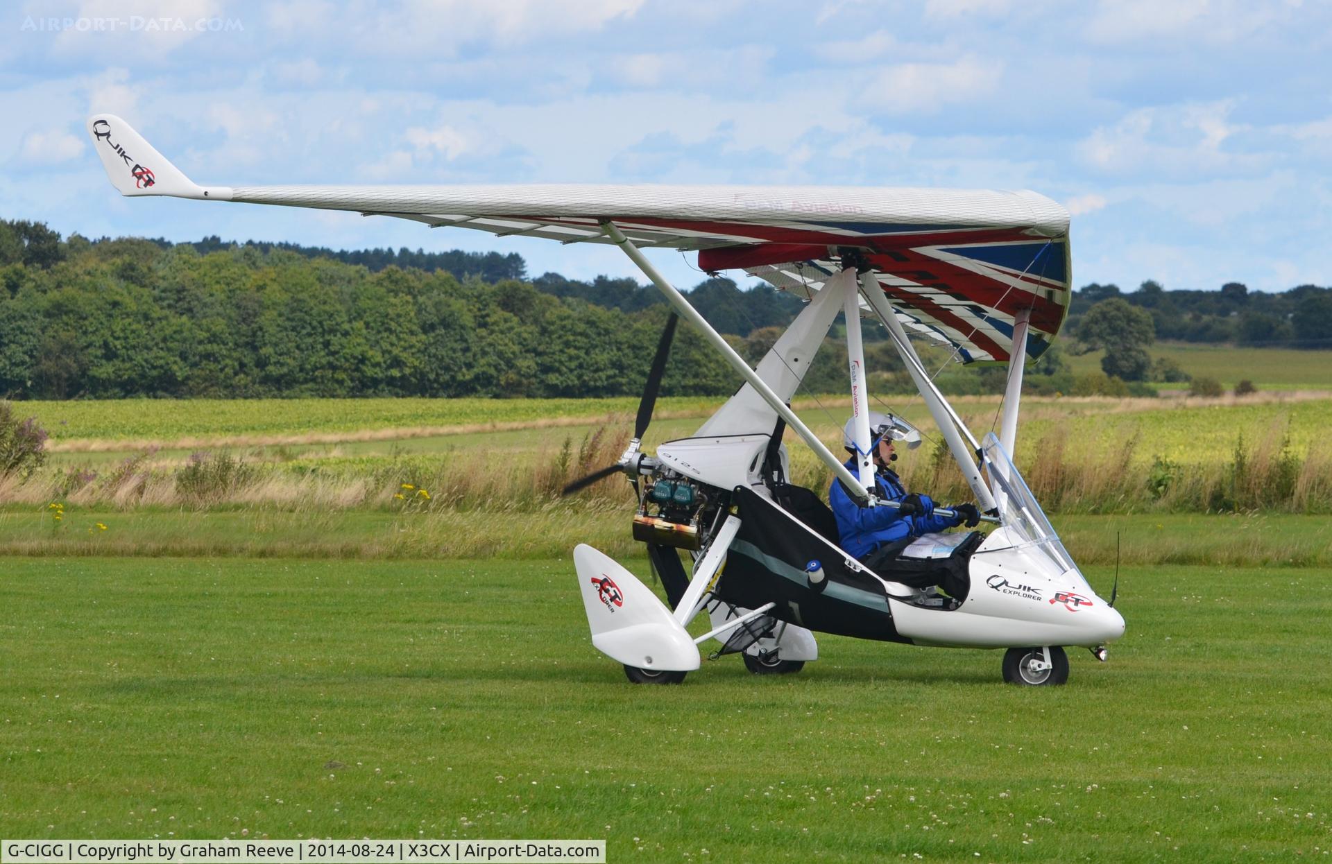 G-CIGG, 2014 P&M Aviation Quik GTR C/N 8690, About to depart.