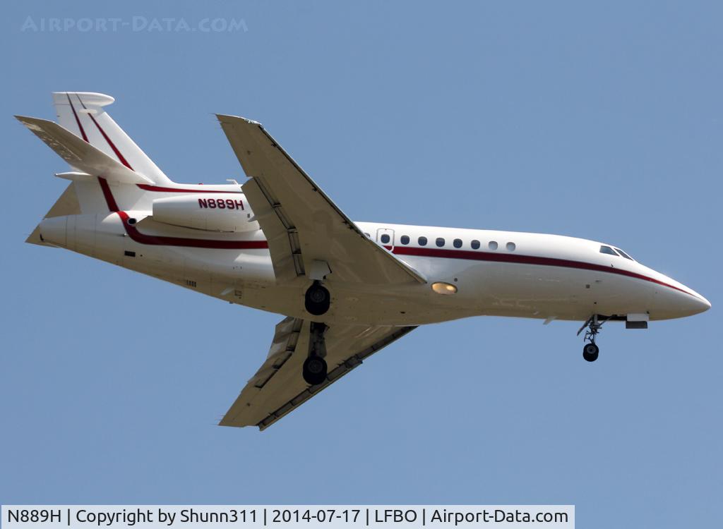 N889H, 2004 Dassault Falcon 900EX C/N 126, Landing rwy 14L