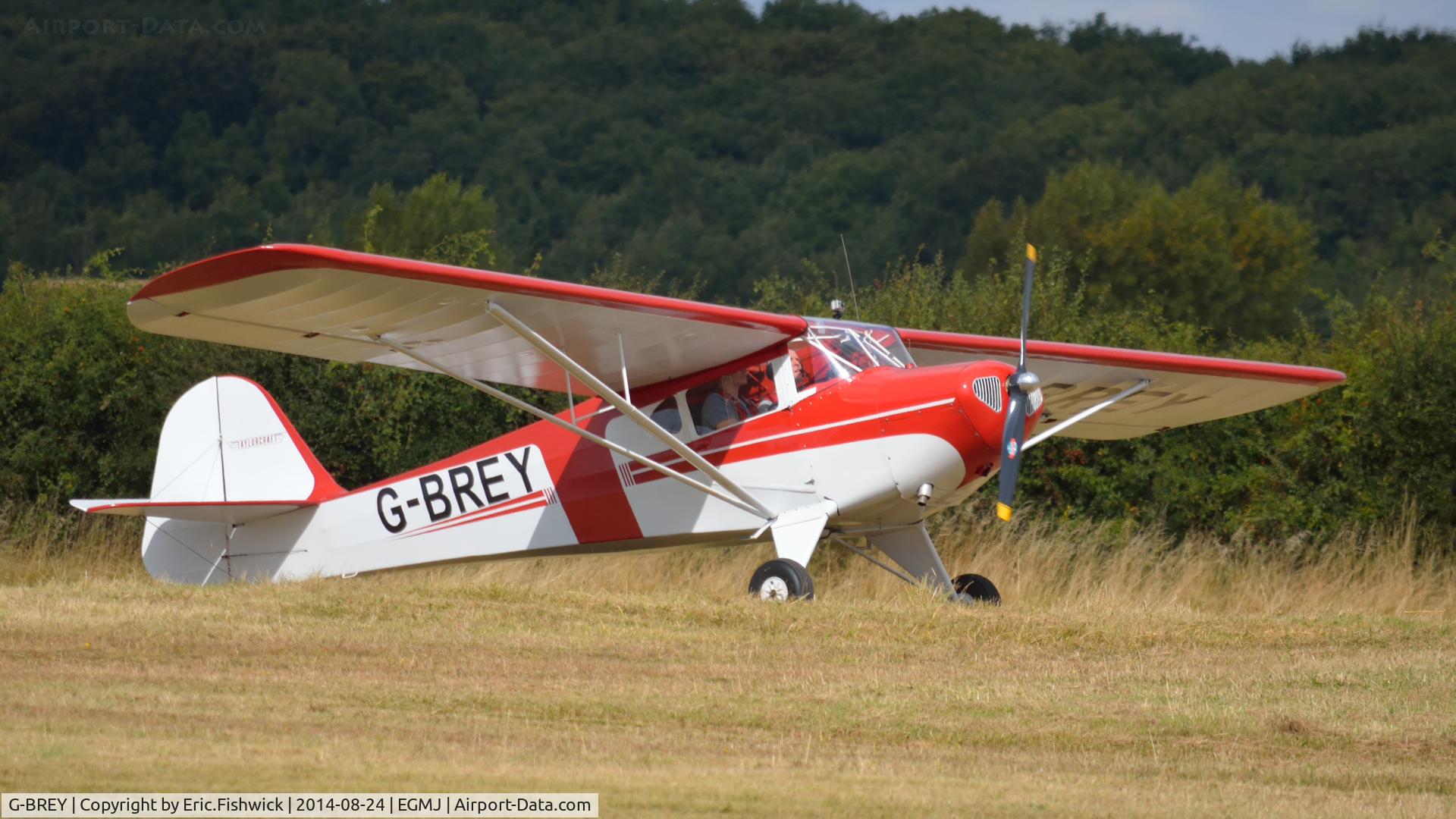 G-BREY, 1946 Taylorcraft BC-12D Twosome C/N 7299, 3. G-BREY at a superb Little Gransden Air & Car Show, Aug. 2014.