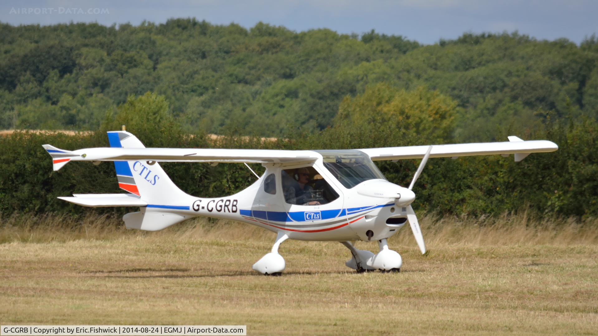 G-CGRB, 2010 Flight Design CT-LS C/N F-10-07-10, 3. G-CGRB arriving at a superb Little Gransden Air & Car Show, Aug. 2014.
