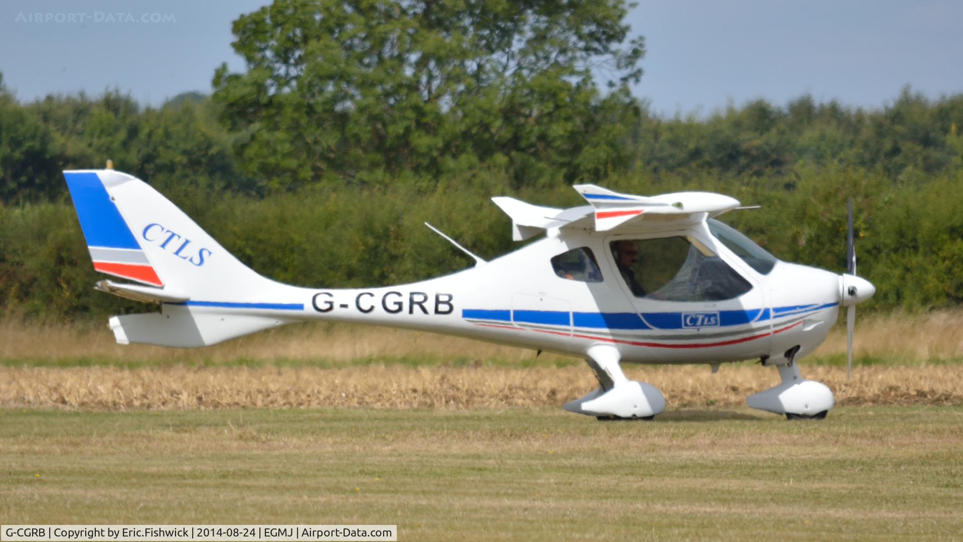 G-CGRB, 2010 Flight Design CT-LS C/N F-10-07-10, 2. G-CGRB arriving at a superb Little Gransden Air & Car Show, Aug. 2014.