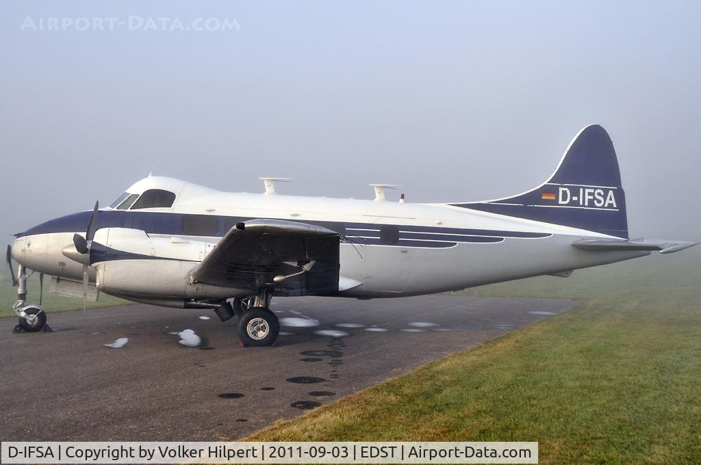 D-IFSA, 1962 De Havilland DH-104 Dove 7XC C/N 04531, at Hahnweide