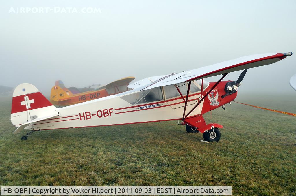 HB-OBF, 1945 Piper J3C-65 Cub Cub C/N 13257, at Hahnweide