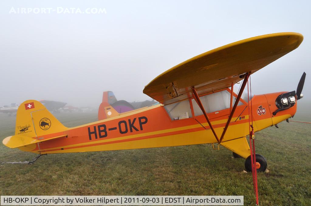 HB-OKP, 1944 Piper L-4J Grasshopper (J3C-65D) C/N 12810, at Hahnweide