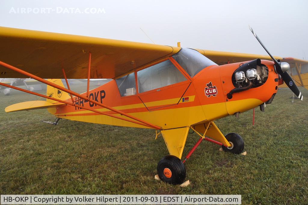 HB-OKP, 1944 Piper L-4J Grasshopper (J3C-65D) C/N 12810, at Hahnweide
