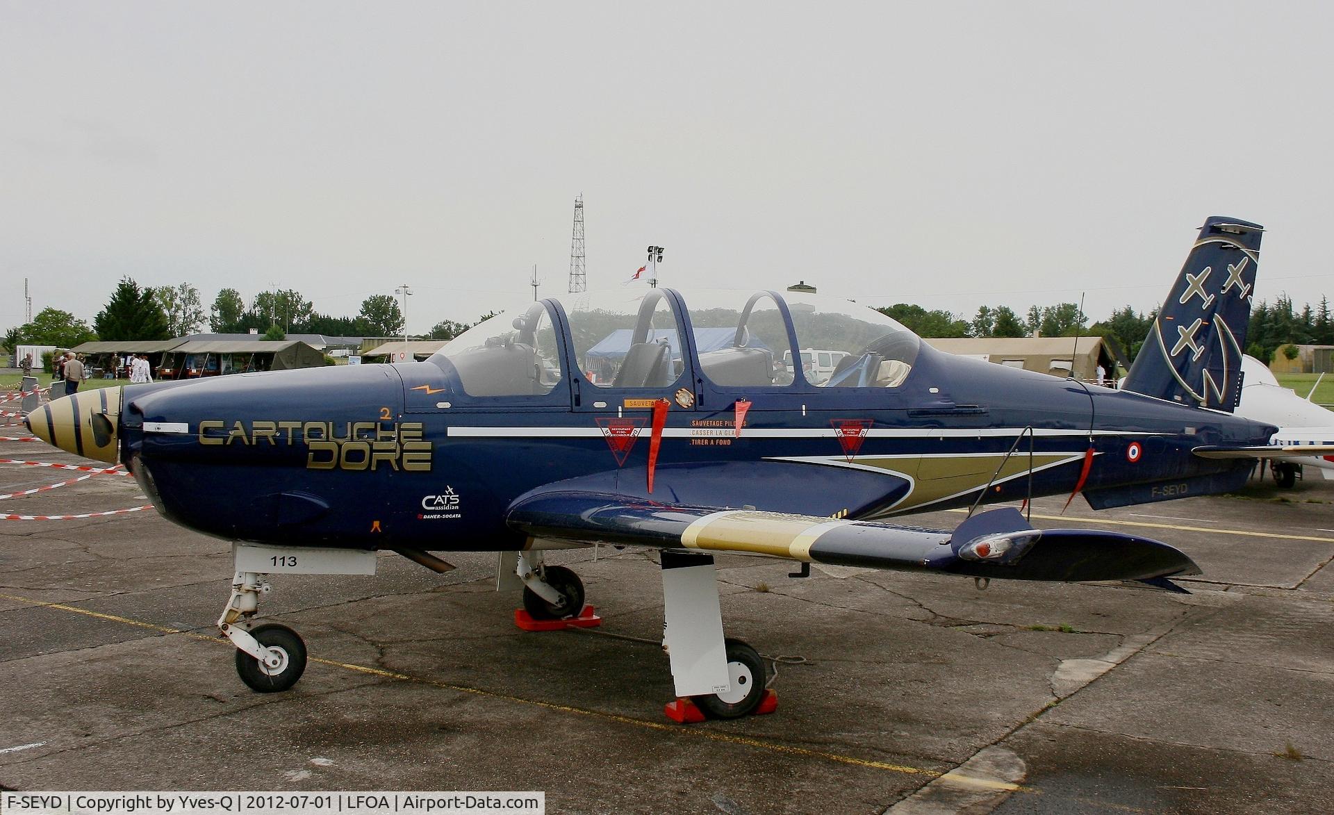 F-SEYD, Socata TB-30 Epsilon C/N 113, Socata TB-30 Epsilon Cartouche Doré, Static display, Avord Air Base 702 (LFOA)  Air Show in june 2012