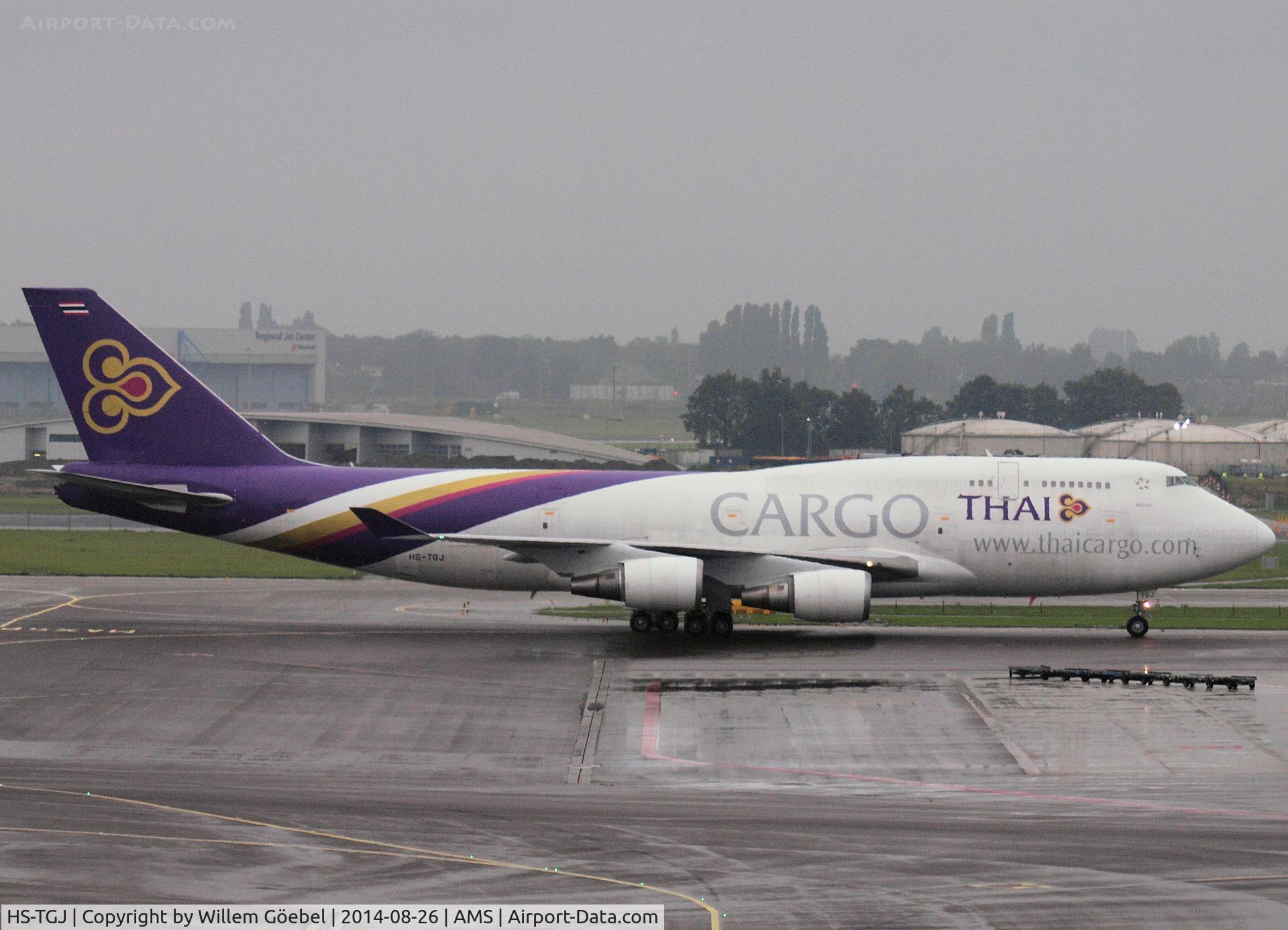 HS-TGJ, 1990 Boeing 747-4D7 C/N 24459, Taxi to the Cargo place