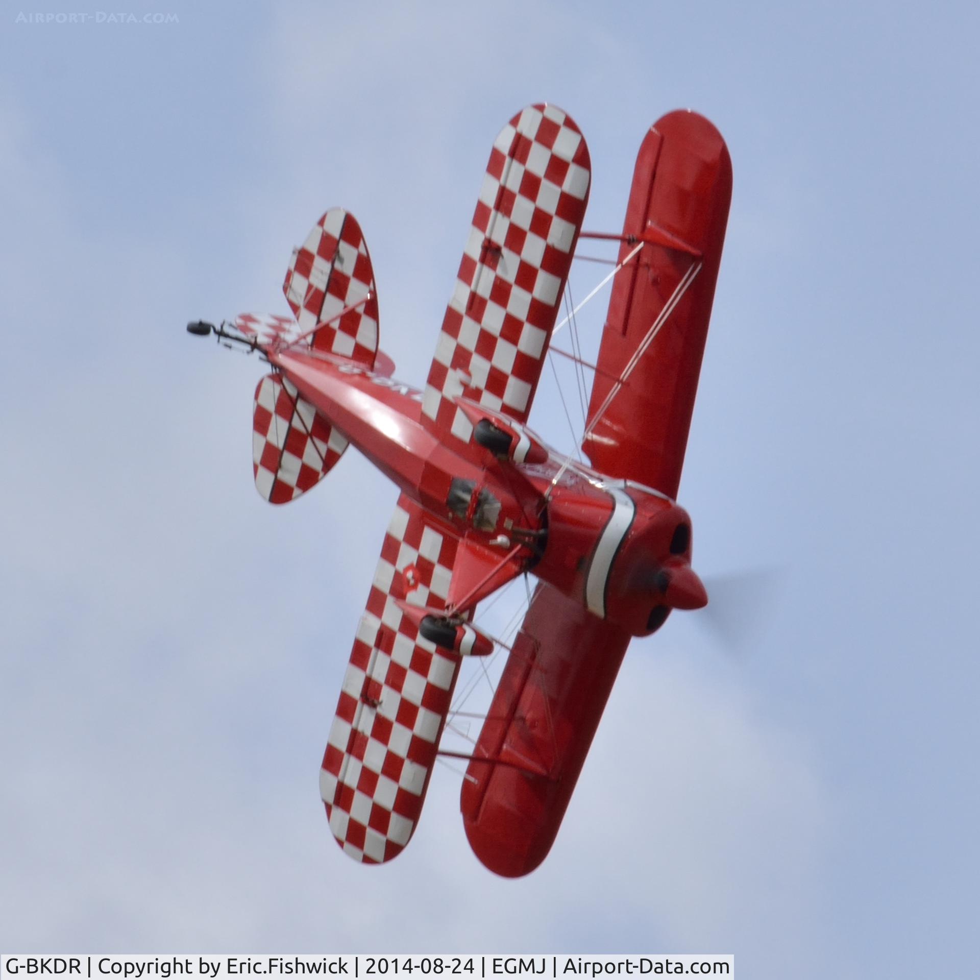 G-BKDR, 1982 Pitts S-1S Special C/N PFA 009-10654, 44. G-BKDR in exhilarating mood at a superb Little Gransden Air & Car Show, Aug. 2014.