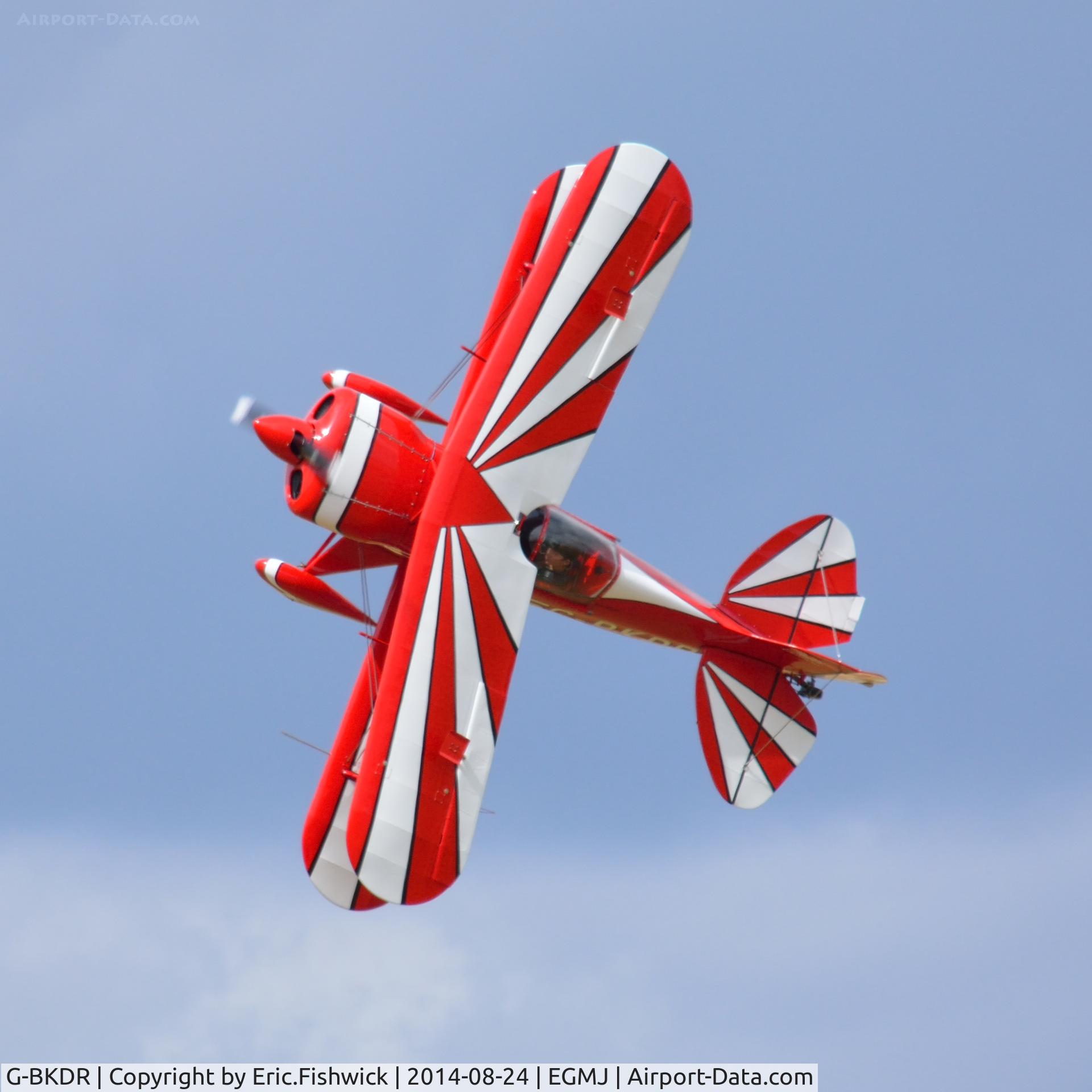 G-BKDR, 1982 Pitts S-1S Special C/N PFA 009-10654, 41. G-BKDR in exhilarating mood at a superb Little Gransden Air & Car Show, Aug. 2014.