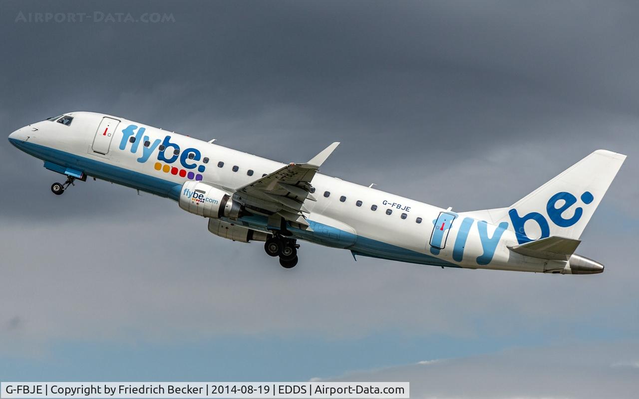 G-FBJE, 2012 Embraer 175STD (ERJ-170-200) C/N 17000336, departure from Stuttgart