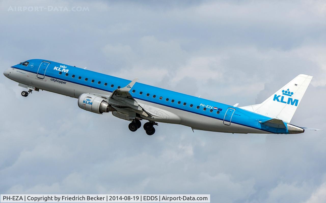 PH-EZA, 2008 Embraer 190LR (ERJ-190-100LR) C/N 19000224, departure from Stuttgart