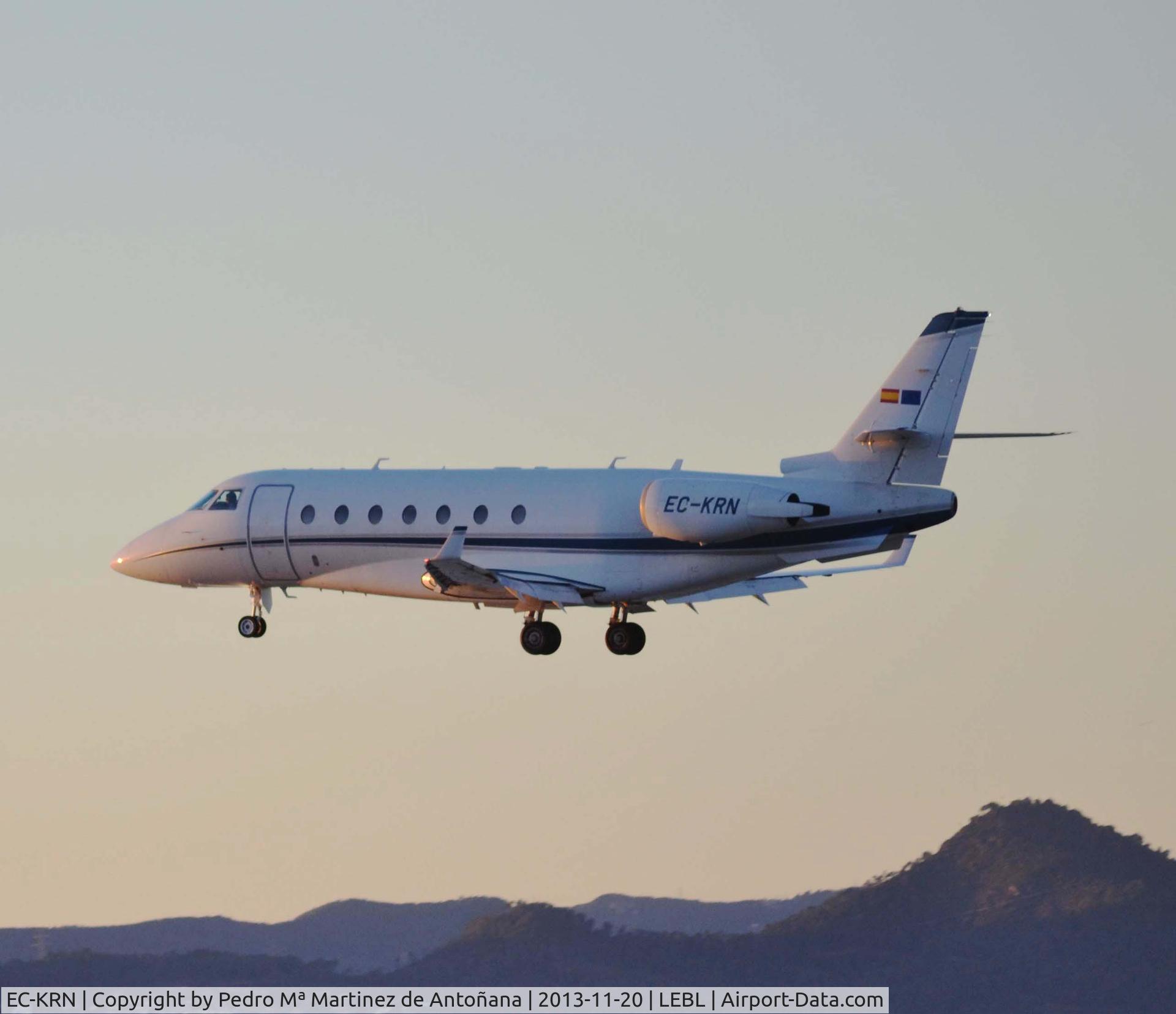 EC-KRN, 2008 Gulfstream Aerospace G200 C/N 188, Aeropuerto El Prat Barcelona