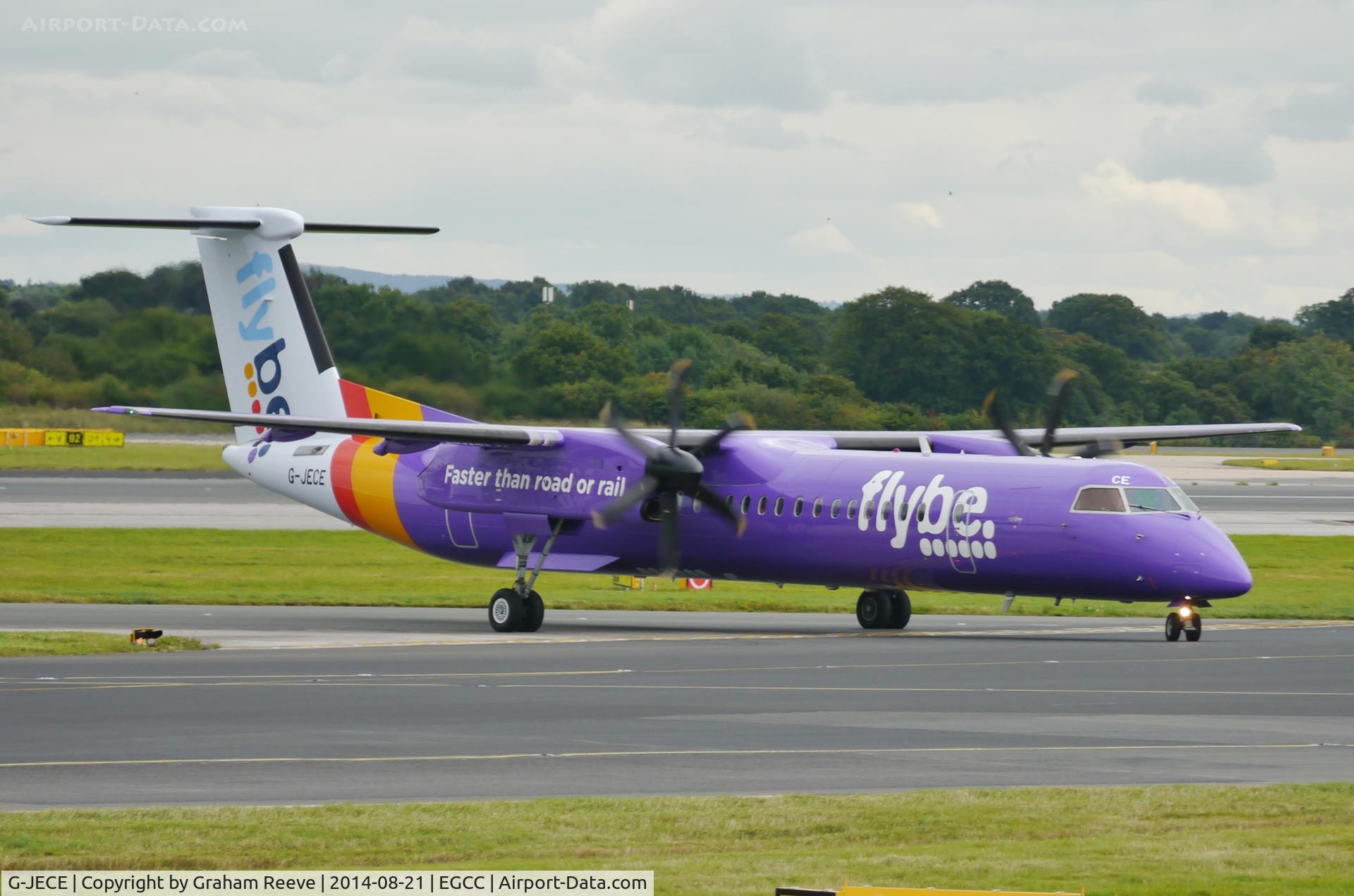 G-JECE, 2004 De Havilland Canada DHC-8-402Q Dash 8 C/N 4094, Just landed.