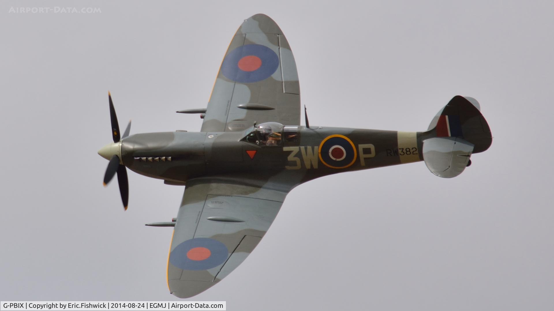 G-PBIX, 1945 Supermarine 361 Spitfire LF.XVIe C/N CBAF.11581, 41. RW382 back in the air and at a superb Little Gransden Air & Car Show, Aug. 2014.