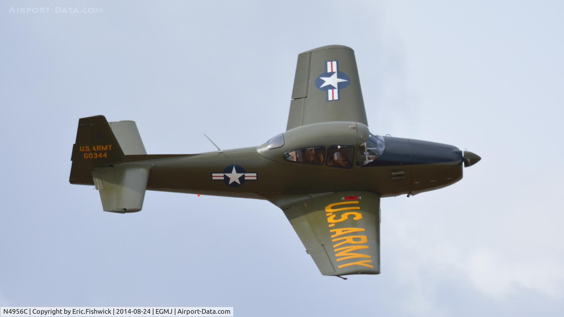 N4956C, North American Navion (NA-145) C/N NAV-4-344, 42.  60344 at a superb Little Gransden Air & Car Show, Aug. 2014.