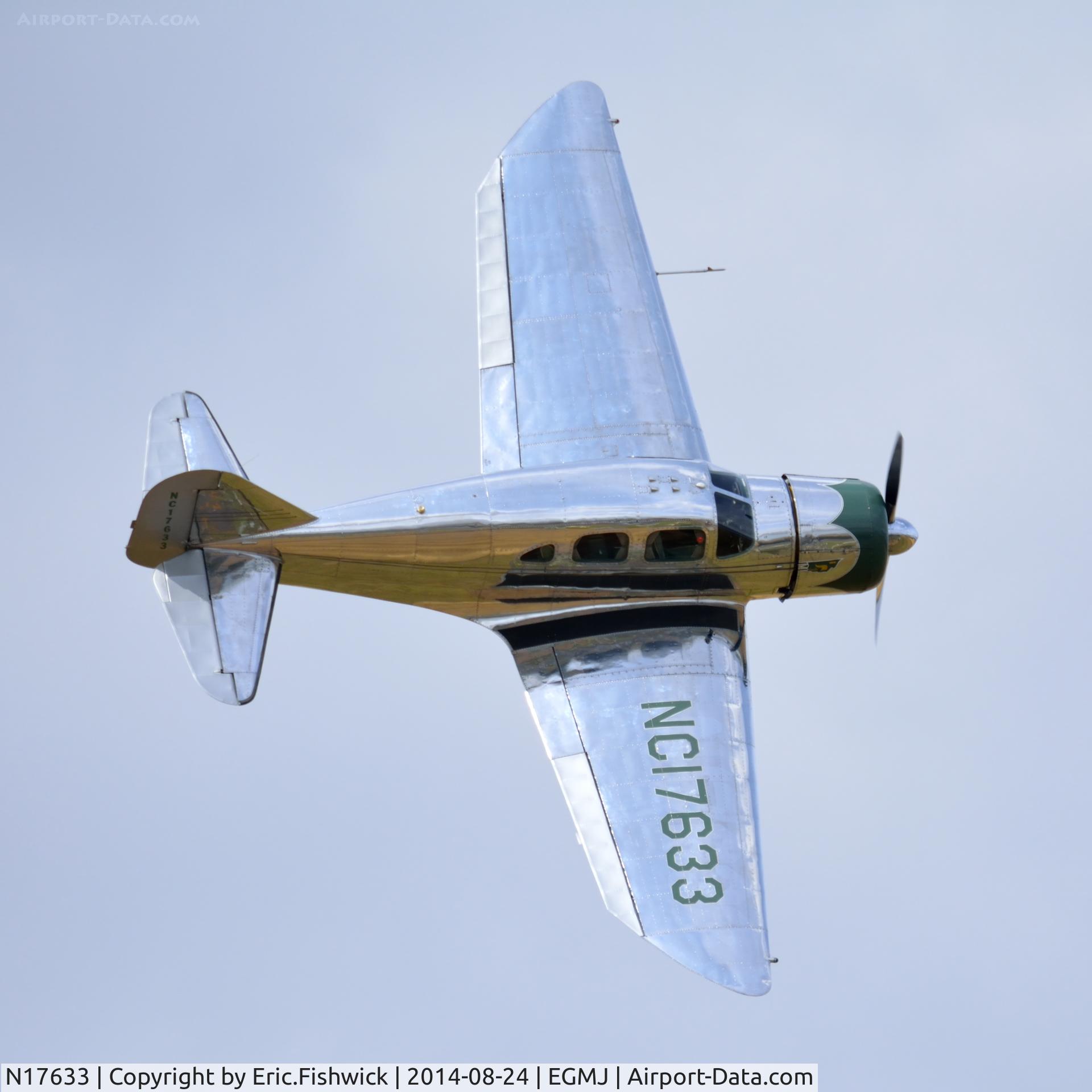 N17633, 1939 Spartan 7W Executive C/N 21, 42. N17633 at a superb Little Gransden Air & Car Show, Aug. 2014.