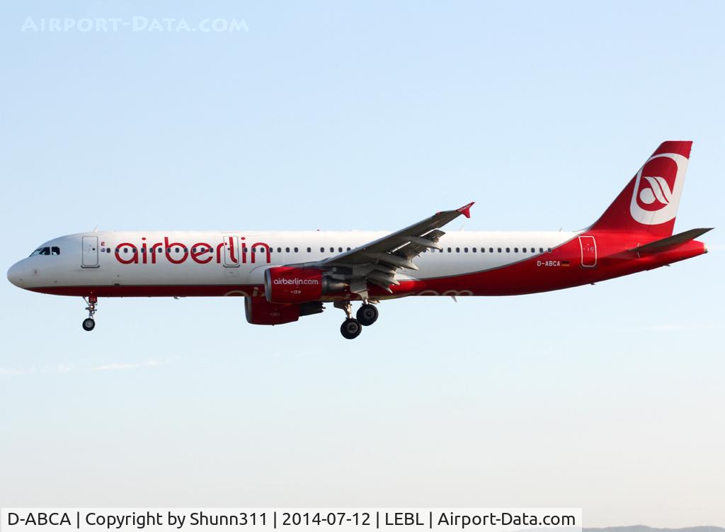 D-ABCA, 2008 Airbus A321-211 C/N 3708, Landing rwy 25R