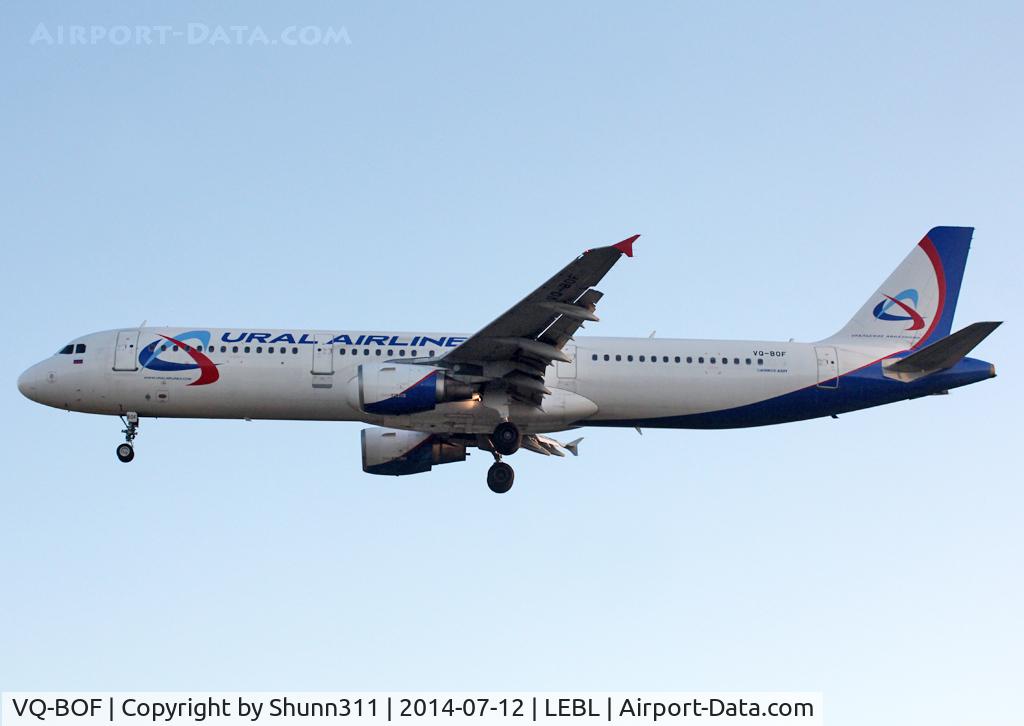 VQ-BOF, 1998 Airbus A321-211 C/N 775, Landing rwy 25R