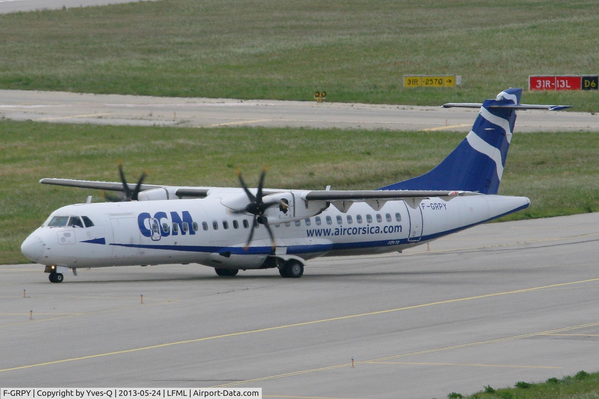 F-GRPY, 2007 ATR 72-500 C/N 742, ATR 72-500, Taxiing to holding point Rwy 31R, Marseille-Marignane Airport (LFML-MRS)